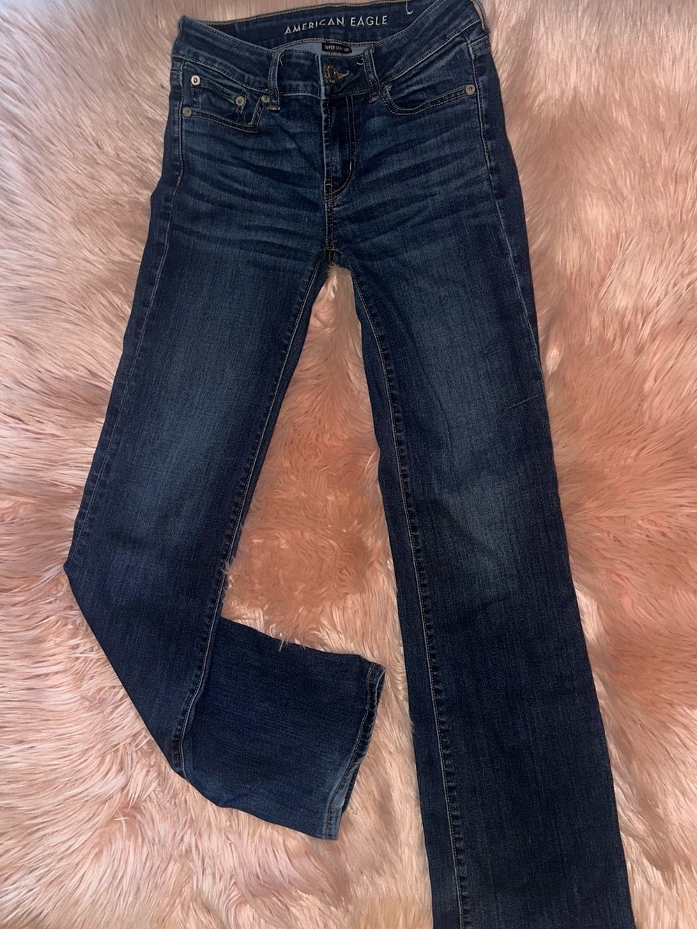 American Eagle Outfitters Dark Indigo Flare/Wide Leg Jeans